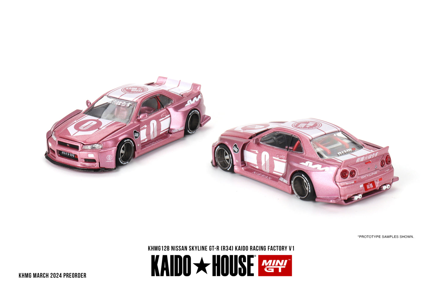 Mini GT - Nissan Skyline GT-R (R34) KAIDO RACING FACTORY V1 - KAIDO HOUSE - Scala 1/64 KHMG128