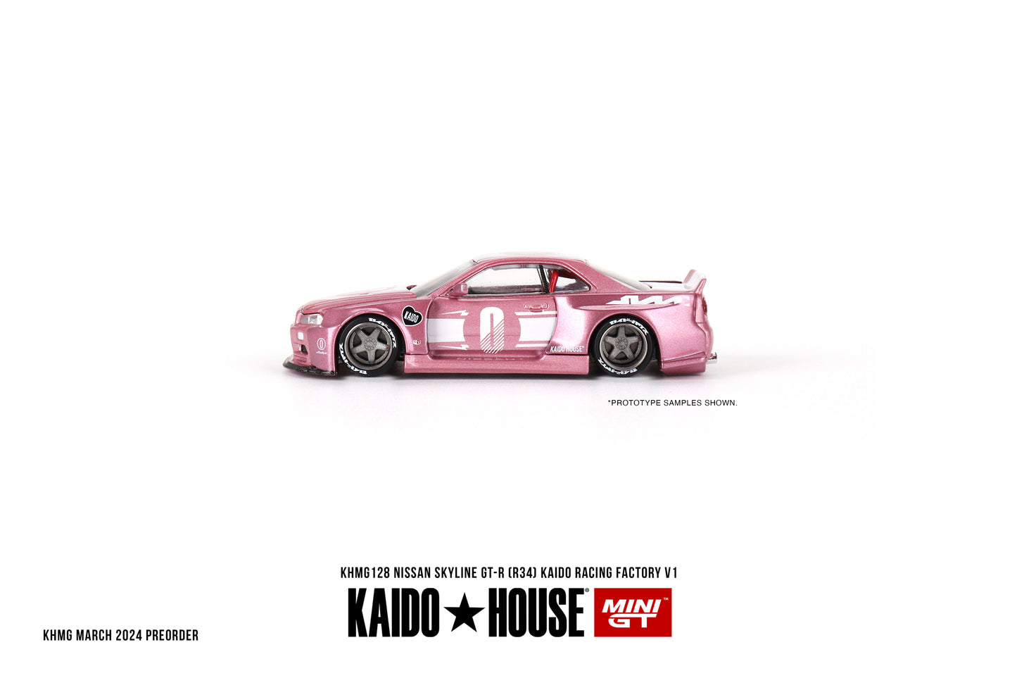 Mini GT - Nissan Skyline GT-R (R34) KAIDO RACING FACTORY V1 - KAIDO HOUSE - Scala 1/64 KHMG128