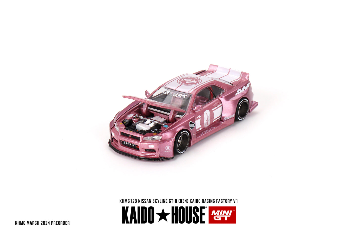 Mini GT - Nissan Skyline GT-R (R34) KAIDO RACING FACTORY V1 - KAIDO HOUSE - Scala 1/64 KHMG128