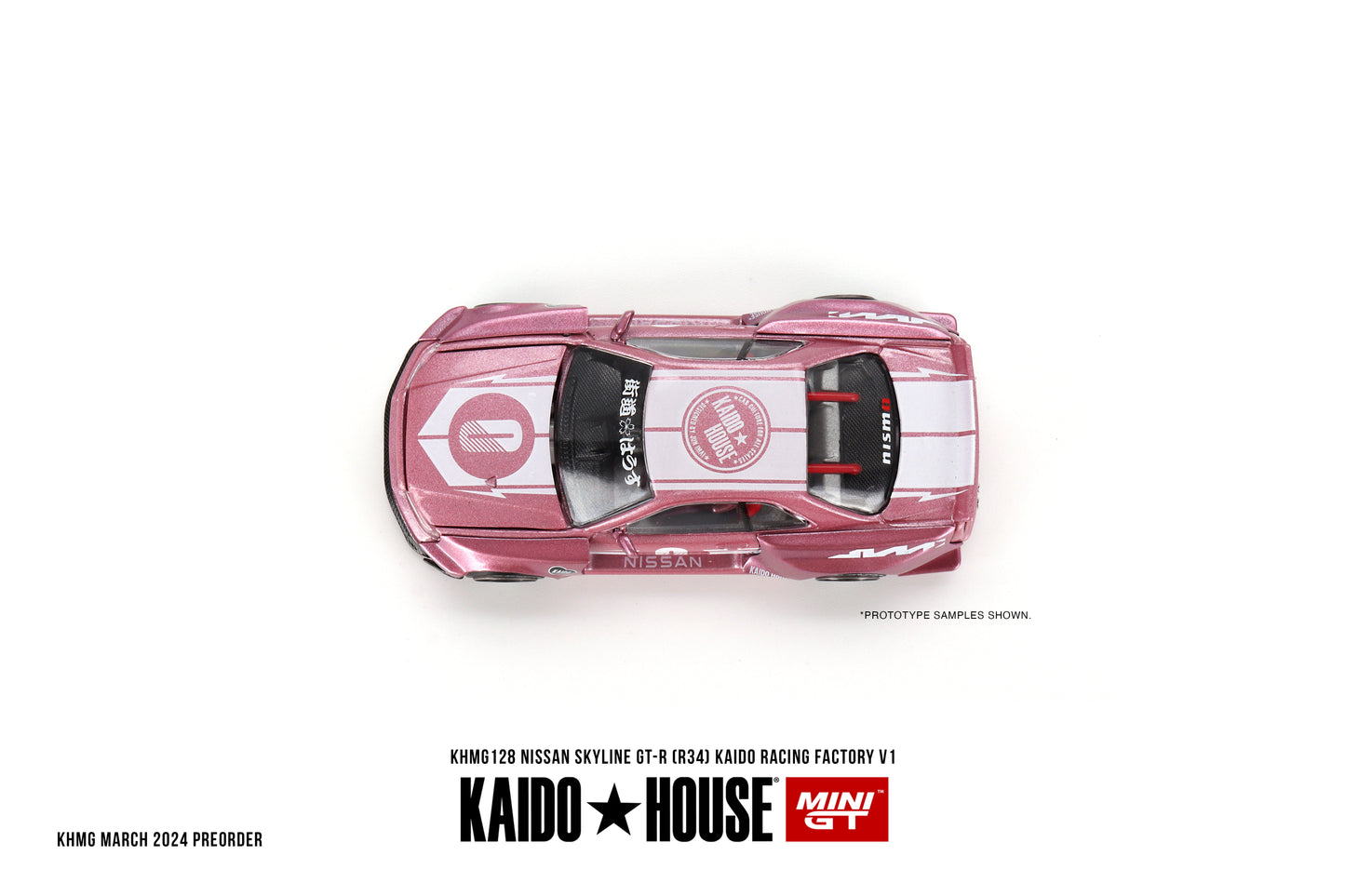 Mini GT - Nissan Skyline GT-R (R34) KAIDO RACING FACTORY V1 - KAIDO HOUSE - Scala 1/64 KHMG128