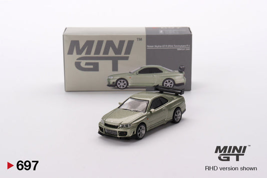 Mini GT - Nissan Skyline GT-R (R34) Tommykaira R-z Millenium Jade RDH - Scala 1/64 MGT00697