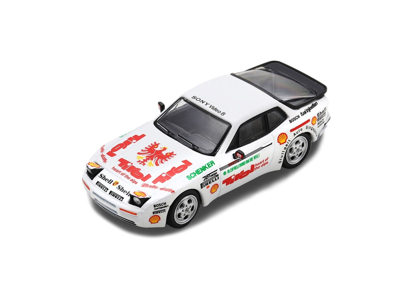 Spark Model - Porsche 944 Shell Turbo Cup #2 & Adler Von Tirol (Upright headlights) - Scala 1/64 YCOMBO64003