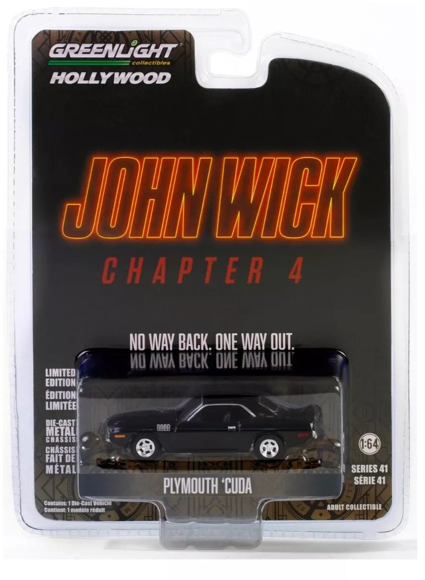 Greenlight - Plymouth Cuda John Wick Chapter 4 - Greenlight - Scala 1/64