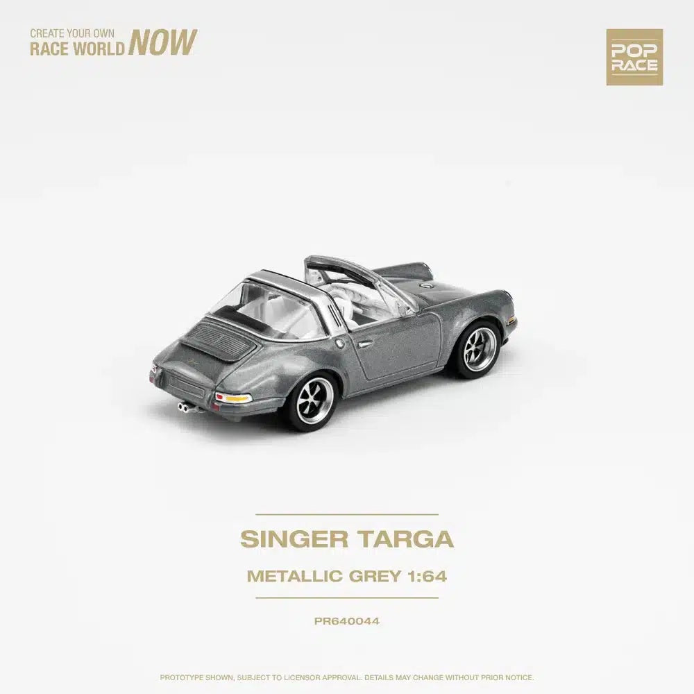 Pop Race - Singer Targa Metallic Gray Scale 1/64 PR64-0044