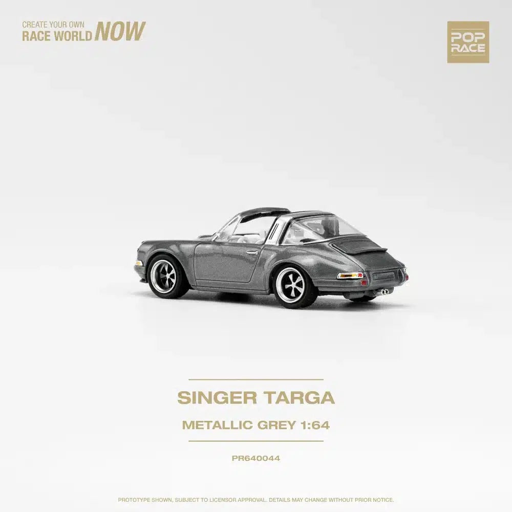 Pop Race - Singer Targa Metallic Gray Scale 1/64 PR64-0044