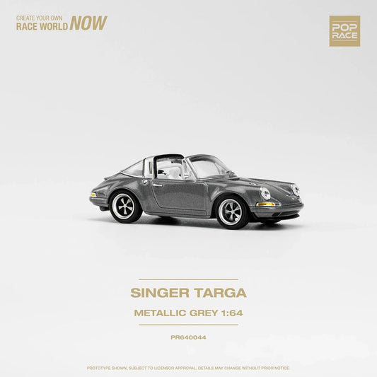 Pop Race - Singer Targa Metallic Gray Scale 1/64 PR64-0044