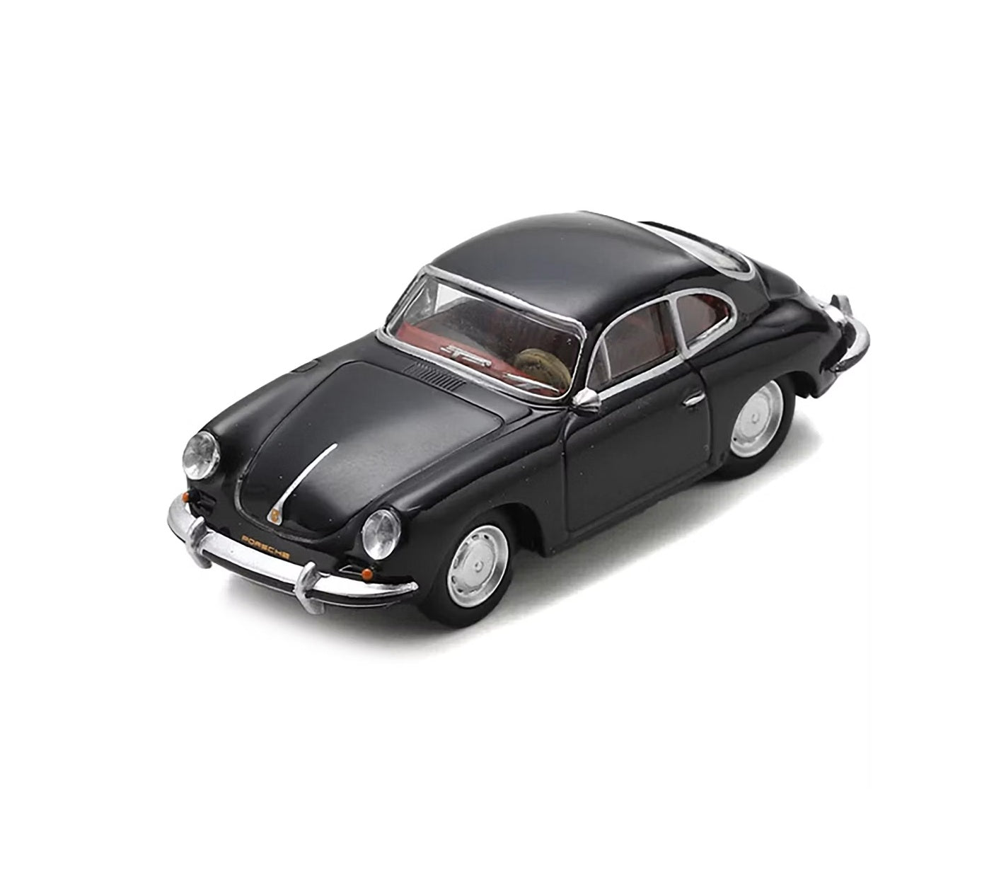 Schuco - Porsche 356 Black with Red Interior - Scale 1/64