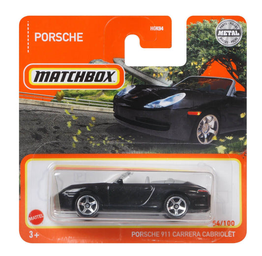 Matchbox - Porsche 911 Carrera Cabriolet Black #54 #54- Matchbox - Scale 1/64 Approximately