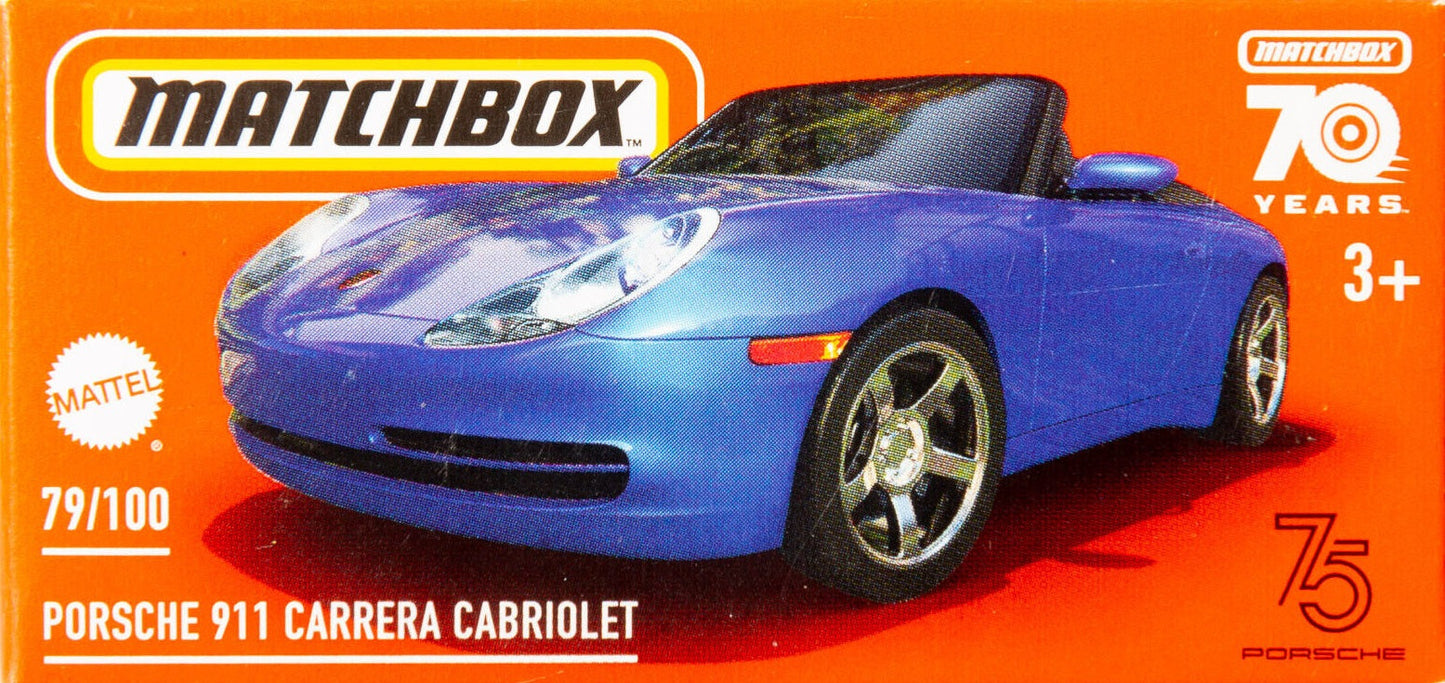 Matchbox - Porsche 911 Carrera Blue #79 Box- Matchbox - Scala 1/64 Circa