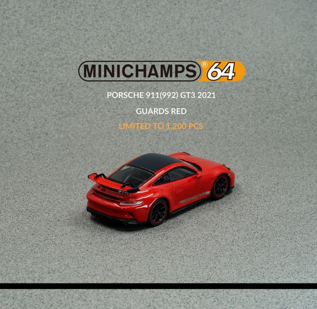 Minichamps - Porsche 911 GT3 (992) 2021 Guards Red - Scale 1/64 643061010