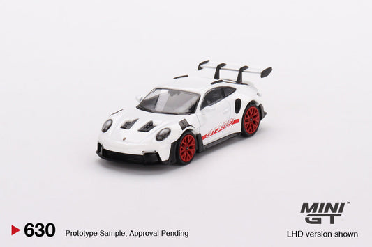 Mini GT - Porsche 911 (992) GT3 RS White with Pyro Red Accent Package - Scale 1/64 MGT00630