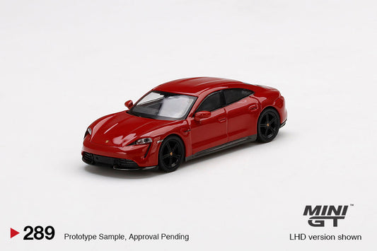 Mini GT - Porsche Taycan Turbo S Carmine Red RHD - Scale 1/64 MGT00289-R