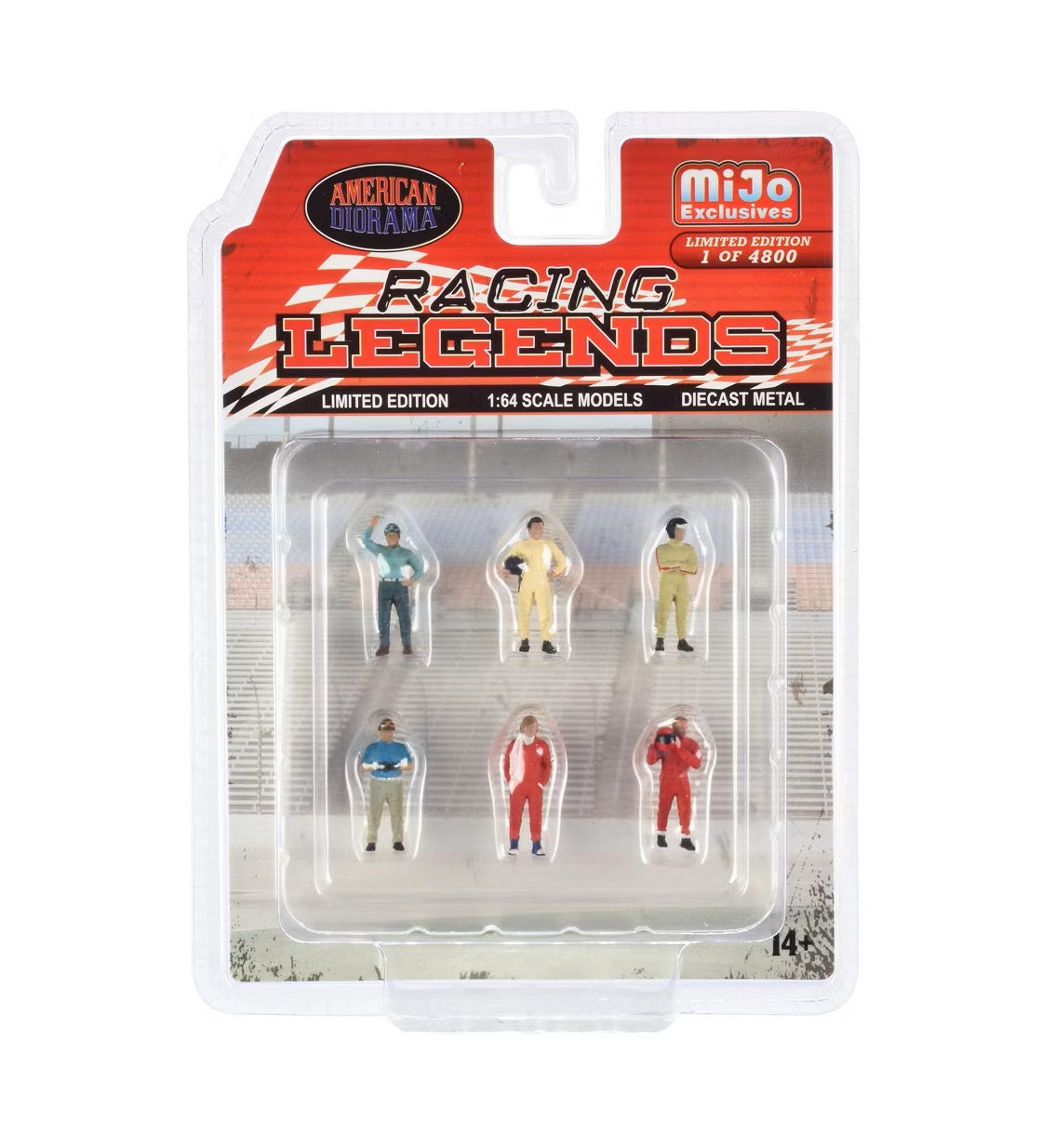 American Diorama "Racing Legends" 6 piece Diecast Set (6 Driver Figures) Car Not Included - MiJo Exclusives - Scala 1/64 AD-76503MJ