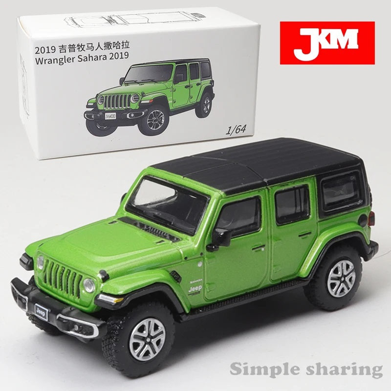 JKM Jeep Wrangler Sahara 2019 Green - Scale 1/64