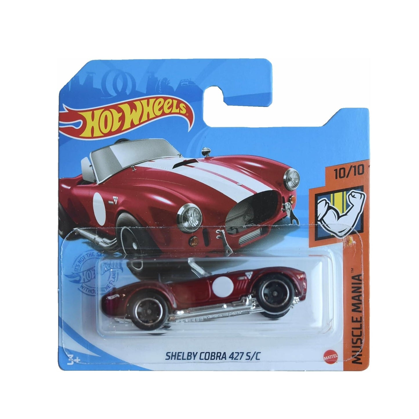 Hot Wheels - Shelby Cobra 427 S/C Dark Red - Scale 1/64 Approx