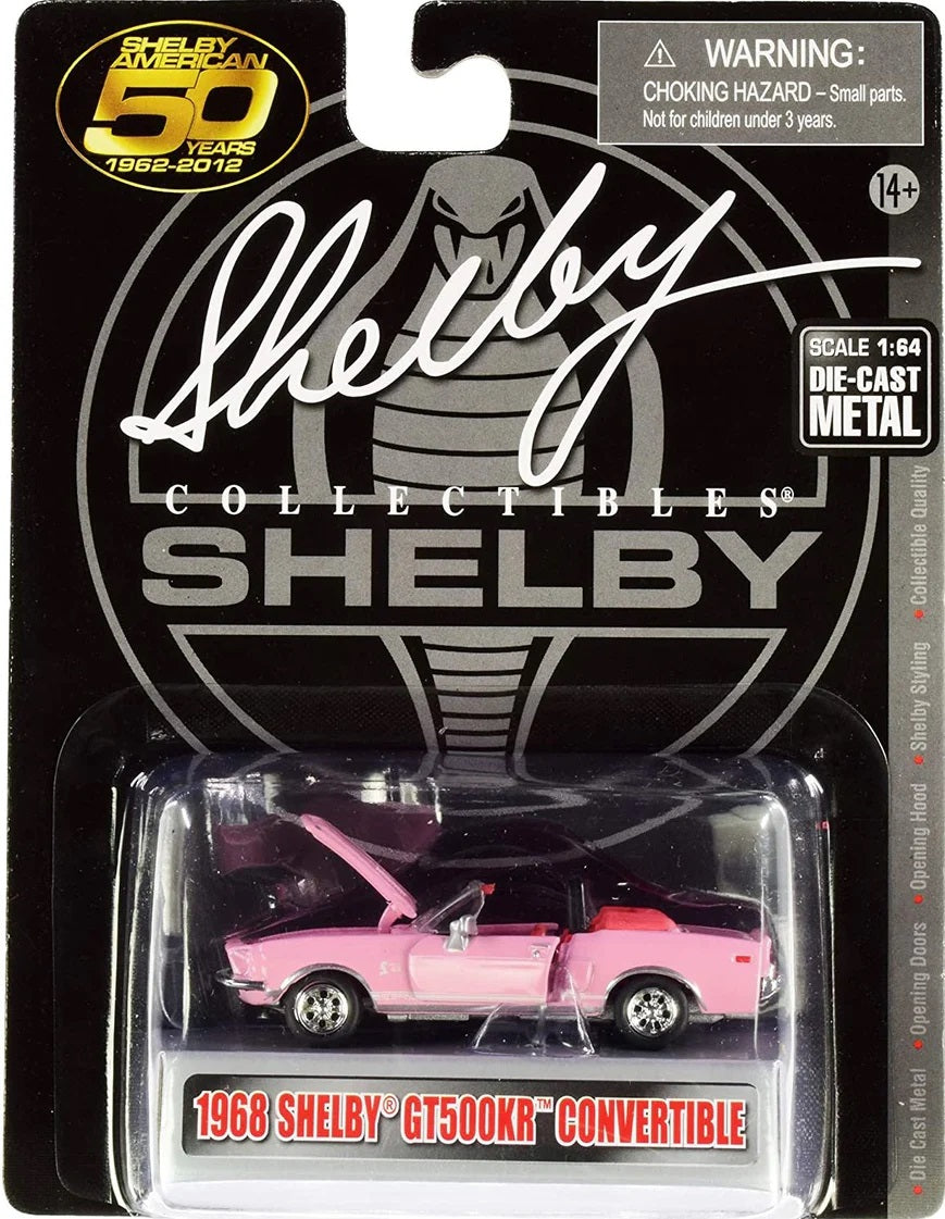 Shelby Collectibles Shelby GT500KR Convertible 1968 Pink - Scala 1/64 Circa