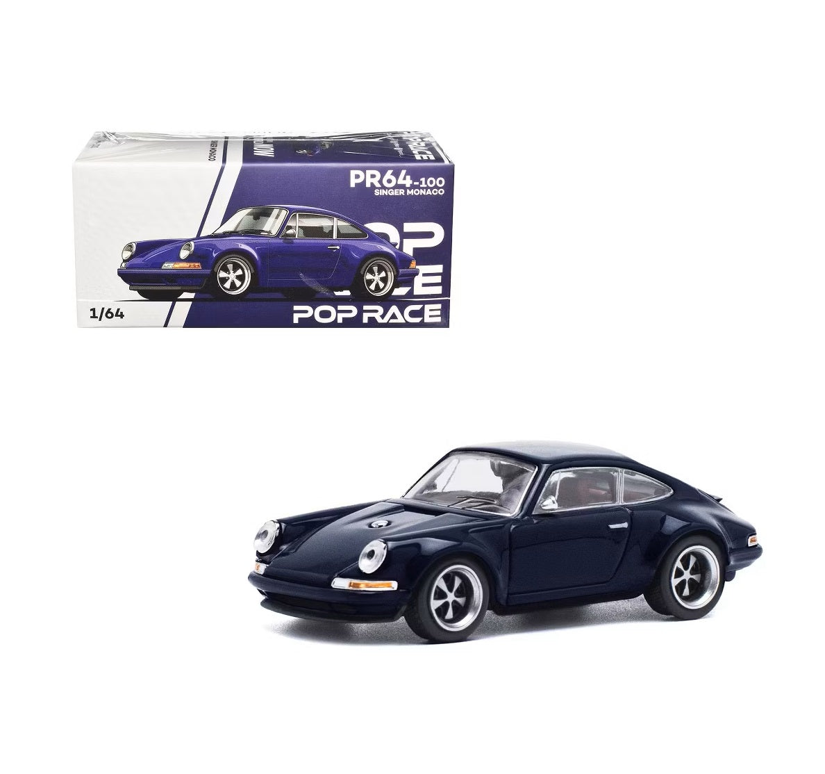 Pop Race - Porsche Singer Monaco Midnight Blue Scala 1/64 PR64-100