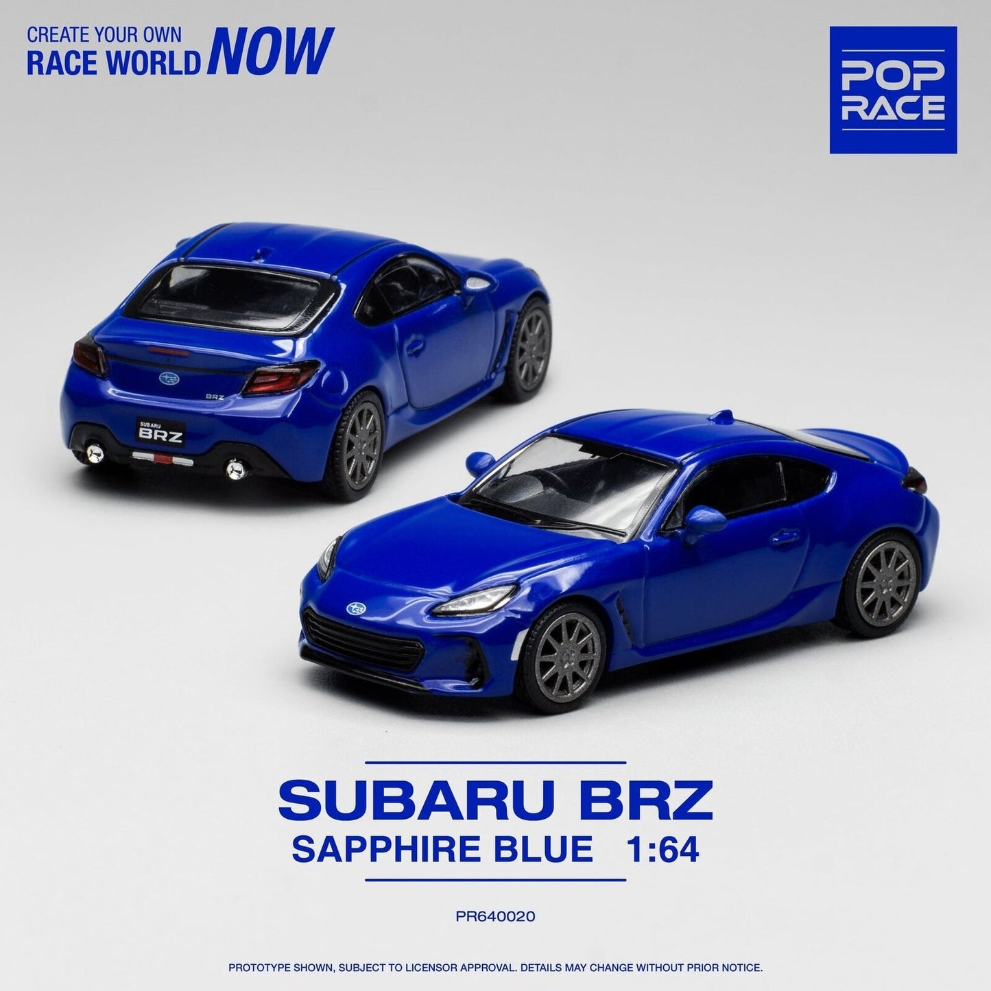 Pop Race - Subaru BRZ Sapphire Blue Scala 1/64 PR64-0020