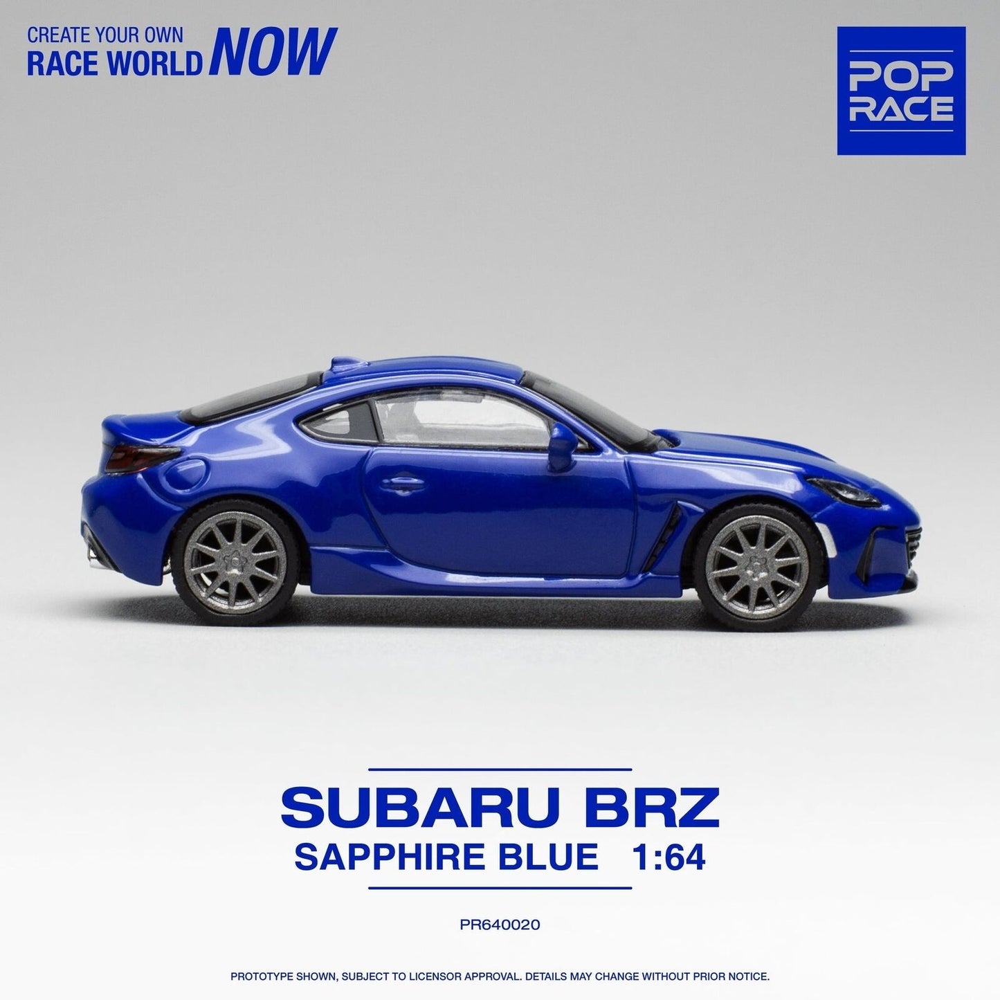 Pop Race - Subaru BRZ Sapphire Blue Scala 1/64 PR64-0020