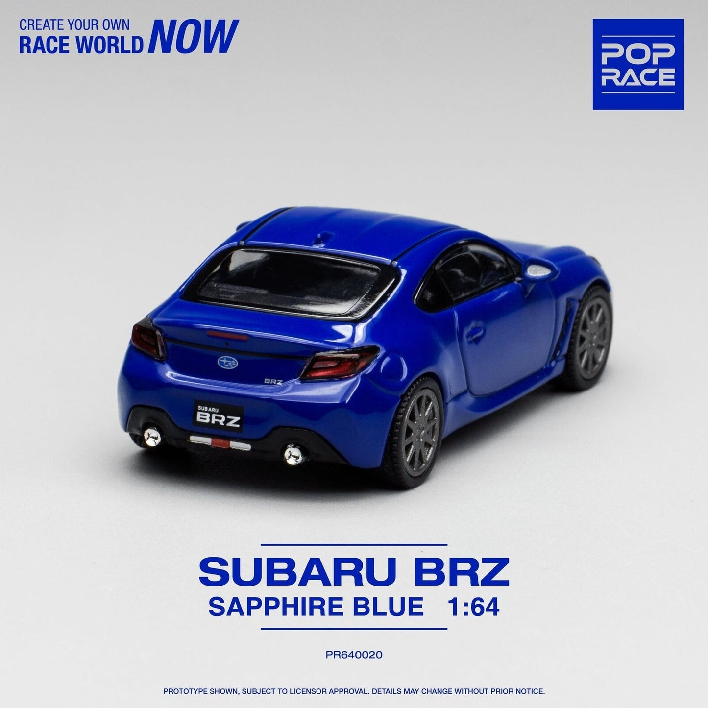 Pop Race - Subaru BRZ Sapphire Blue Scale 1/64 PR64-0020