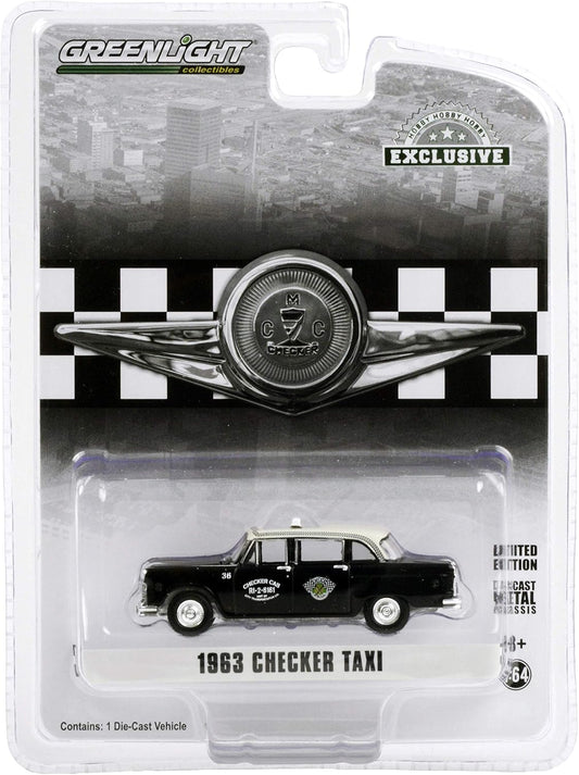 Greenlight - 1963 Checker Taxi Black - Scala 1/64 Hobby Exclusive