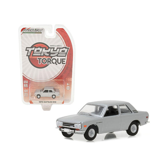 Greenlight - 1970 Datsun 510 Silver Tokyo Torque Serie 2 - Scala 1/64