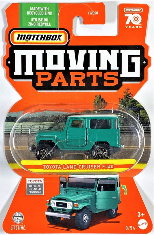 Matchbox - Toyota Land Cruiser FJ40 Green - Matchbox Moving Parts - Scala 1/64 Circa