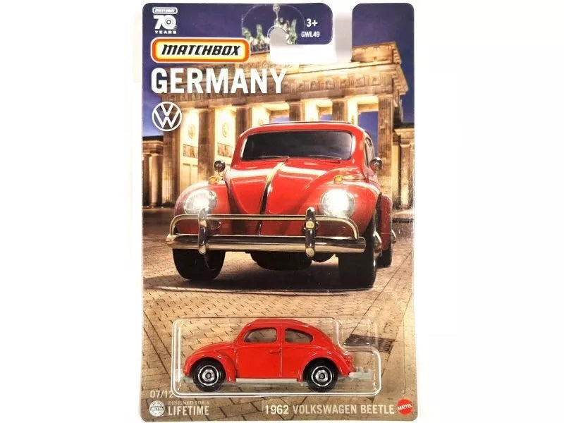 Matchbox - Volkswagen Beetle 1962 Red Germany - Matchbox - Scale 1/64 Approx