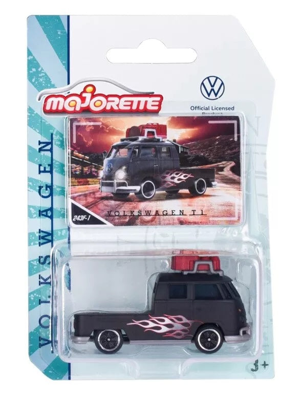 Majorette - Volkswagen Transporter T1 Black - Scale 1/64