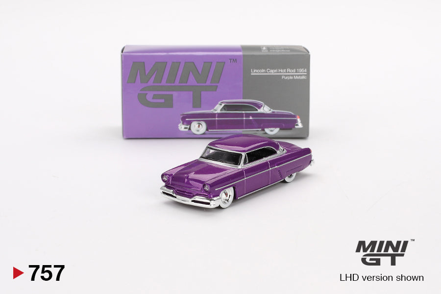 Mini GT - Lincoln Capri Hot Rod 1954 Purple Metallic - Scala 1/64 MGT00757