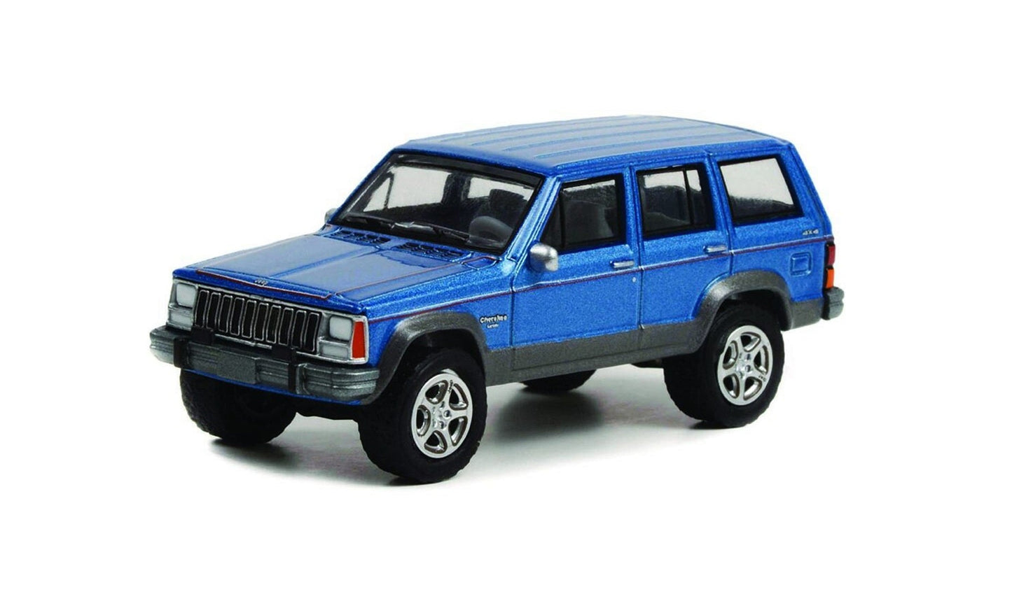 Greenlight - 1991 Jeep Cherokee Blue (Jeep 80th Anniversary) - Scale 1/64