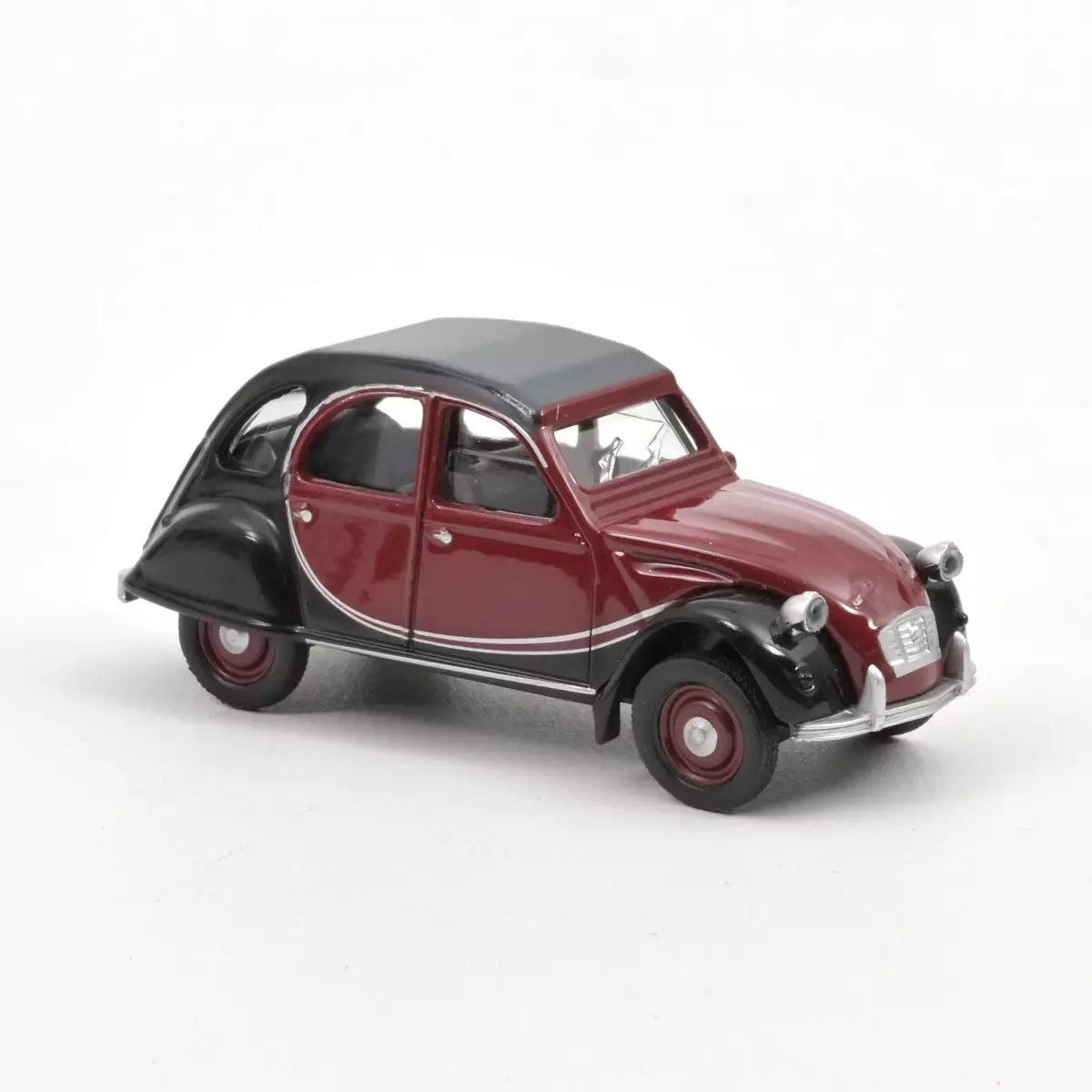 Norev - Citroen 2CV Charleston 1982 Red and Black - Scale 1/64 Approx.