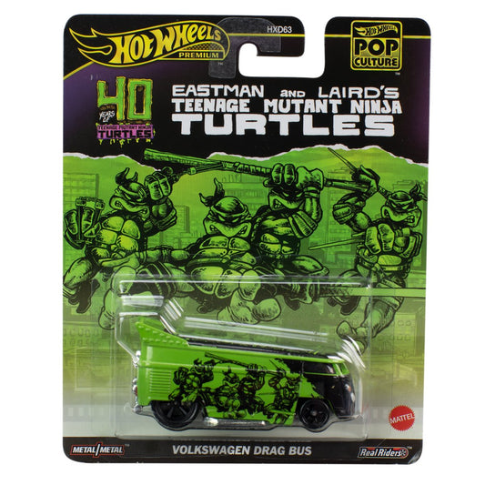 Hot Wheels Premium - Volkswagen Bus Mutant Ninja Turtles Series Pop Culture - Scale 1/64