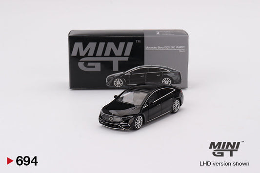 Mini GT - Mercedes-Benz EQS 580 4MATIC Black  - Scala 1/64 MGT00694