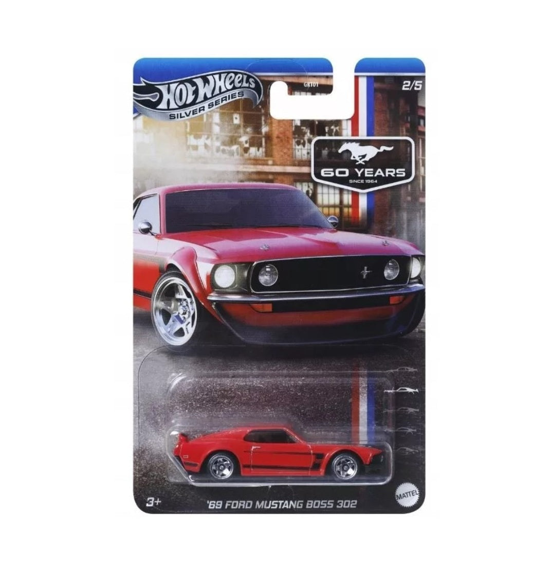 Hot Wheels - '69 Ford Mustang Boss 302 - Silver Series Mustang 60 Years - Scala 1/64