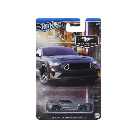 Hot Wheels - '18 Ford Mustang RTR Spec 5 - Silver Series Mustang 60 Years - Scale 1/64