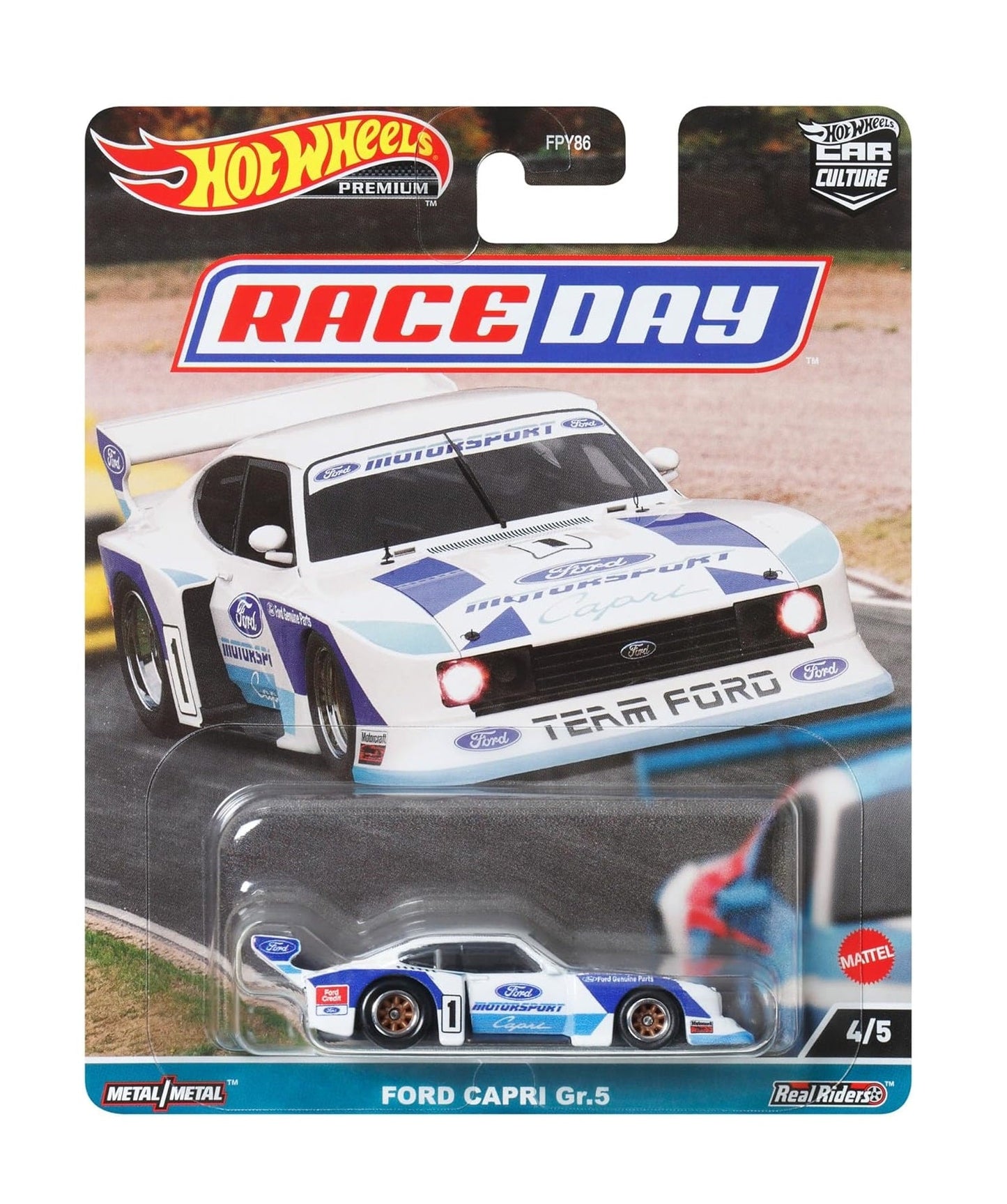 Hot Wheels Premium - Ford Capri Gr.5 - Series Car Culture Race Day - Scala 1/64