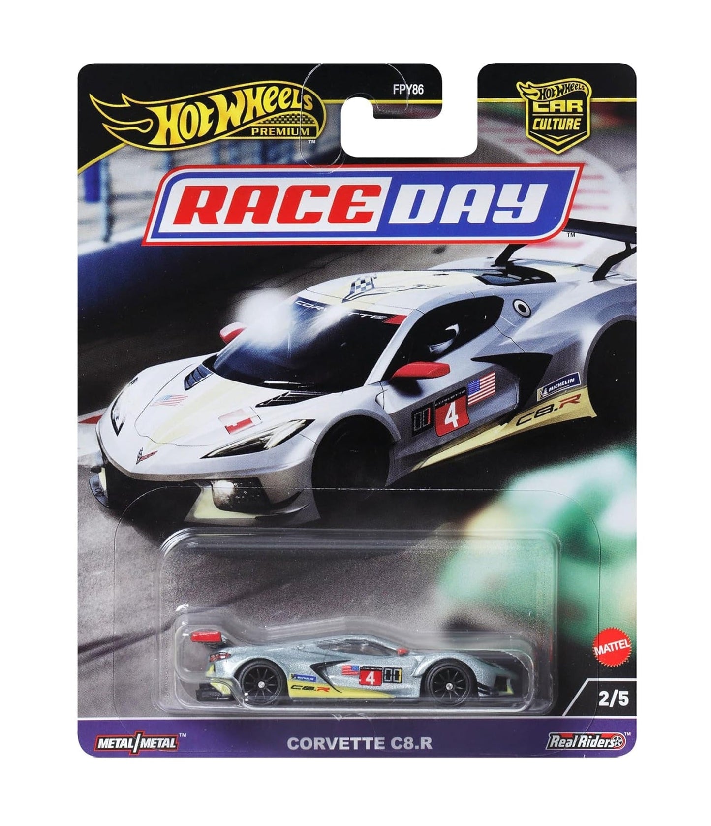 Hot Wheels Premium - Corvette C8.R - Series Race Day - Scale 1/64