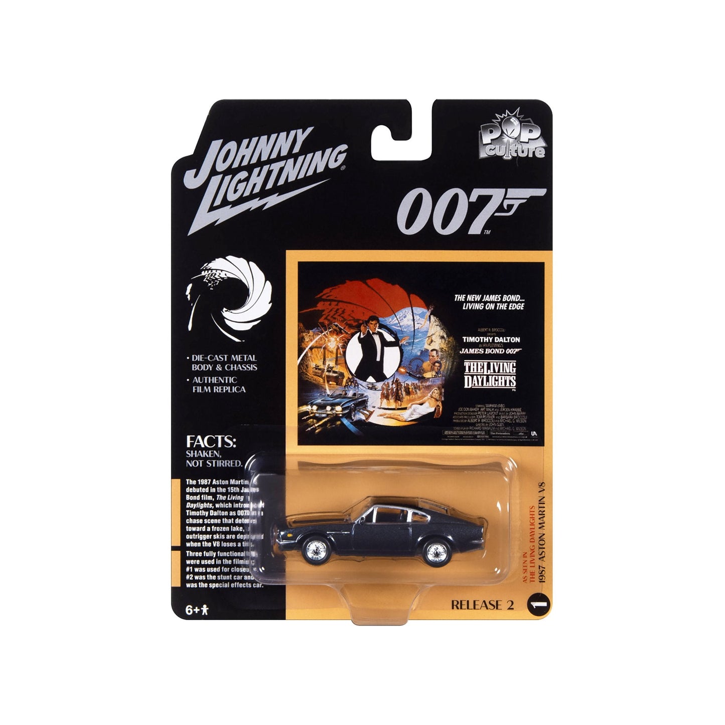 Johnny Lightning - 1987 Aston Martin V8 Dark Gray Met. James Bond 007 - Scala 1/64