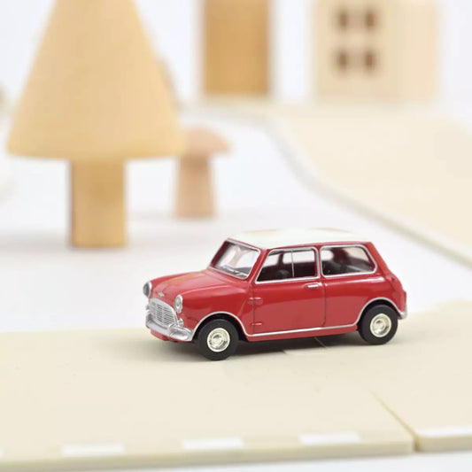 Norev - Mini Cooper S 1964 Tartan Red and White Roof - Scala 1/64 Circa