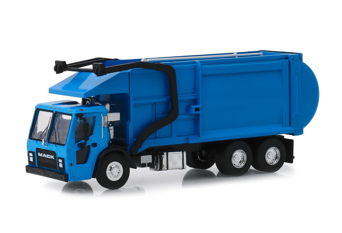 Greenlight - 2019 Mack LR Refuse + Reccle Truck Blue - Series SD Trucks - Scala 1/64