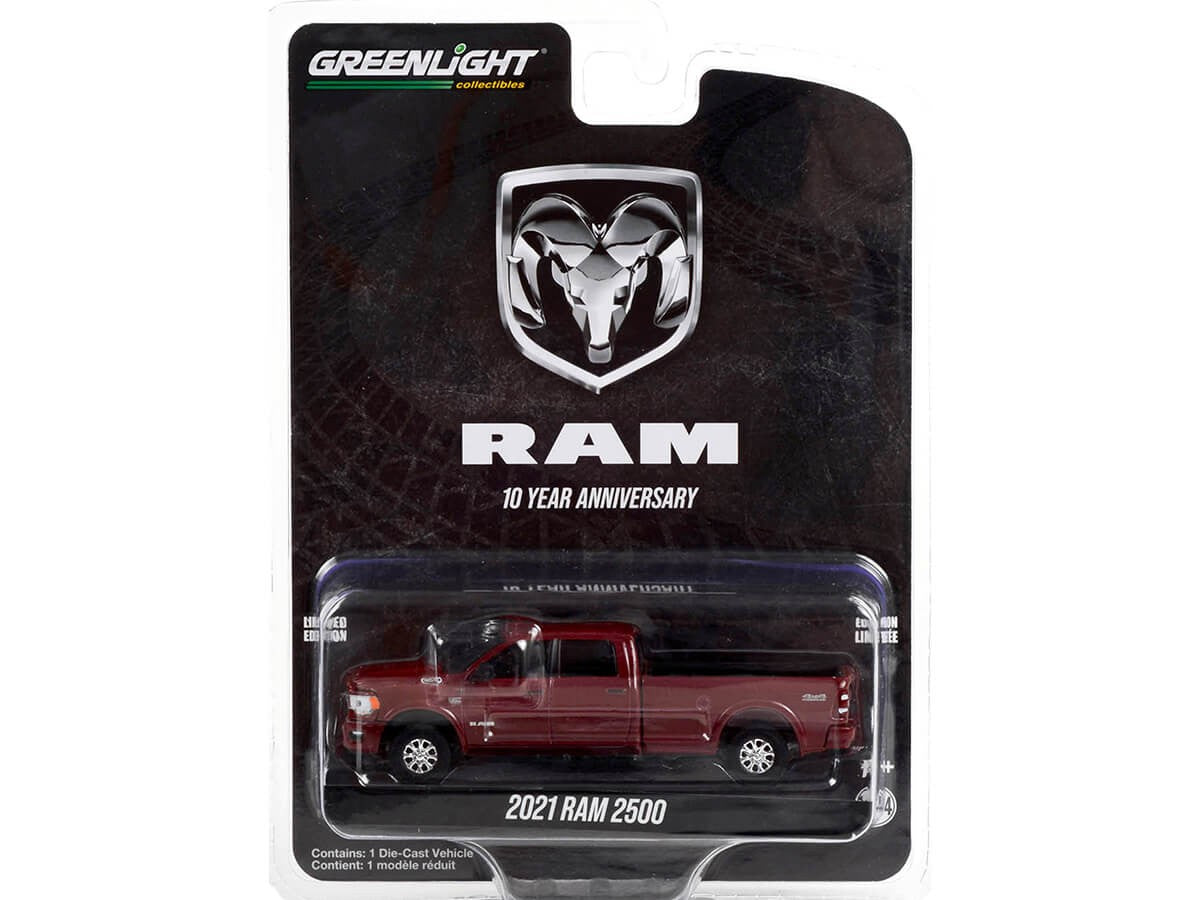 Greenlight - 2021 RAM 2500 Burgundy (RAM 10 Year Anniversary) - Greenlight - Scala 1/64