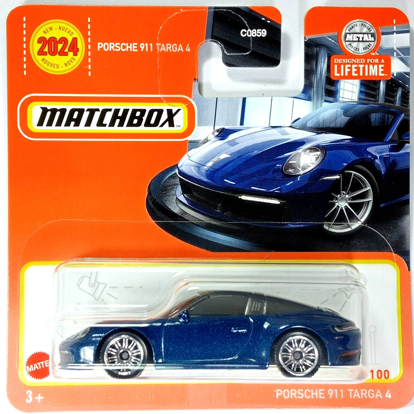 Matchbox - Porsche 911 Targa 4 Blue #60 - Matchbox - Scala 1/64 Circa