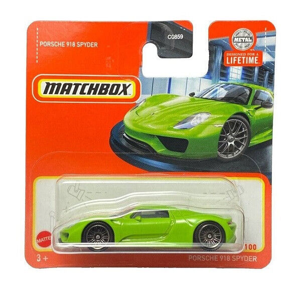 Matchbox - Porsche 918 Green #45 - Matchbox - Scala 1/64 Circa