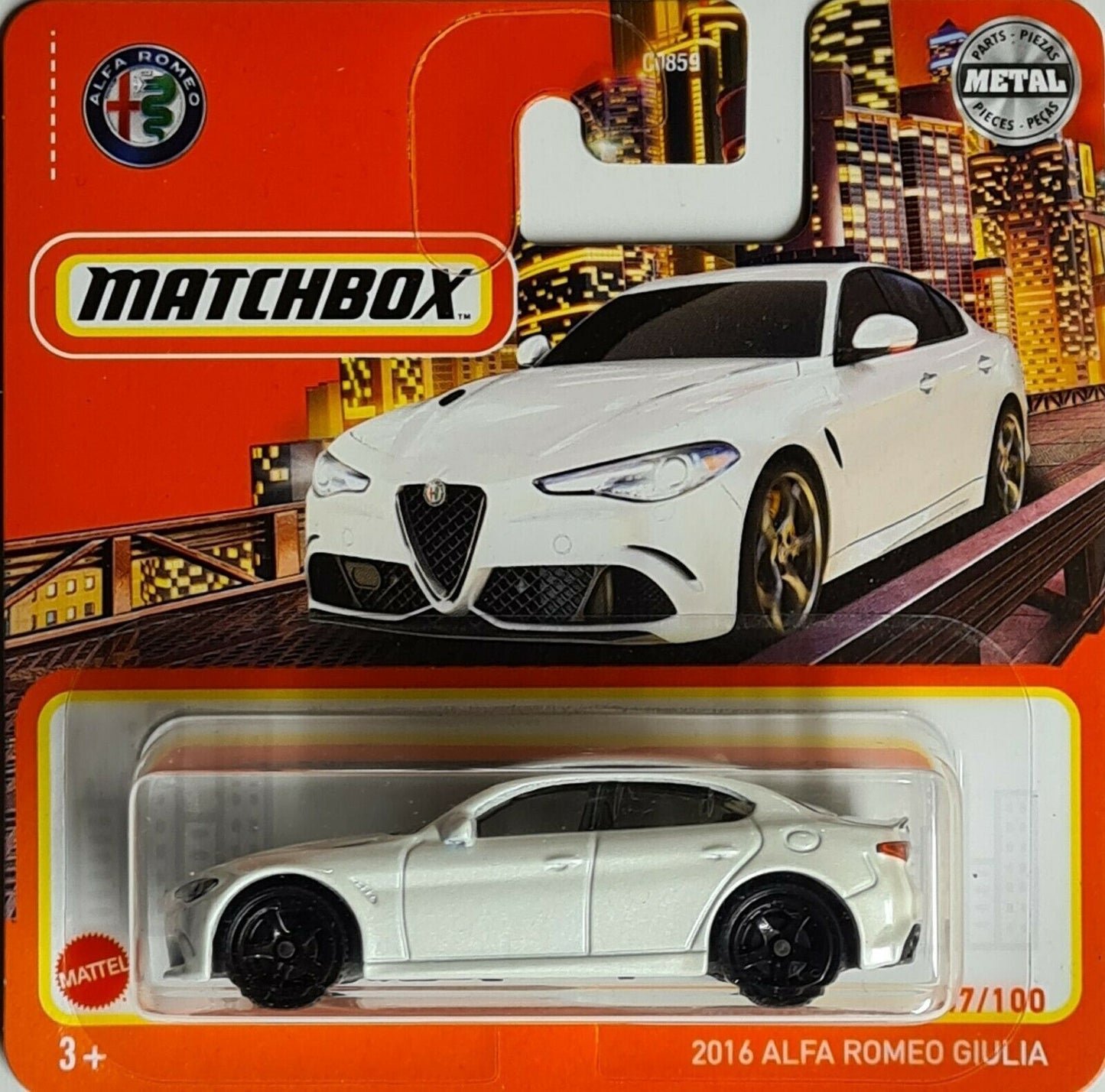 Matchbox - Alfa Romeo Giulia White - Matchbox - Scale 1/64 Approx