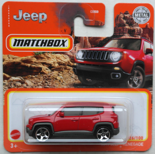 Matchbox - Jeep Renegade Red #26 - Matchbox - Scale 1/64 Approx