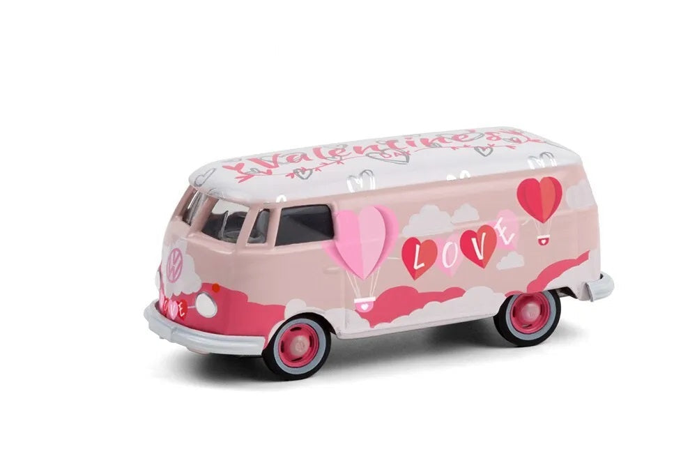 Greenlight - Volkswagen Type 2 Panel Van Pink Valentine's Day 2021 - Greenlight - Scale 1/64