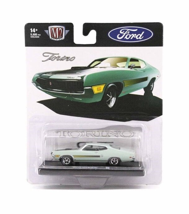 M2 Machines Ford Torino GT 429 SCJ 1970 Light Green - Scale 1/64