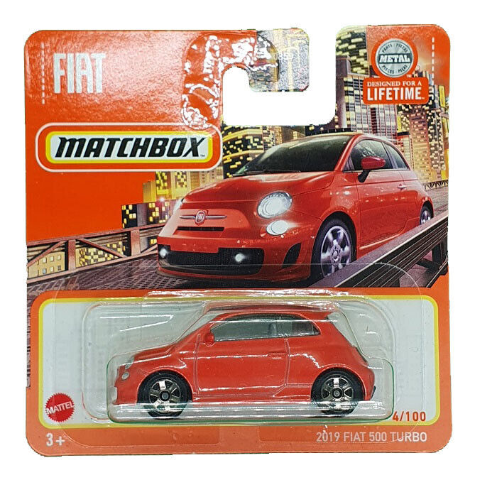 Matchbox - Fiat 500 Turbo Orange #4 - Matchbox - Scale 1/64 Approx