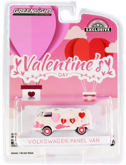 Greenlight - Volkswagen Type 2 Panel Van Pink Valentine's Day 2021 - Greenlight - Scale 1/64